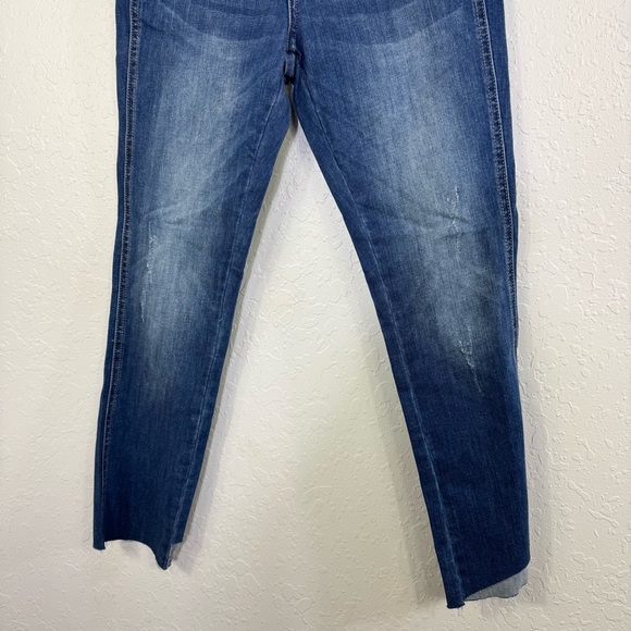 Evidnt Los‎ Angeles Florence straight leg high low hem denim  Blue Women's Jeans - Picture 6 of 10